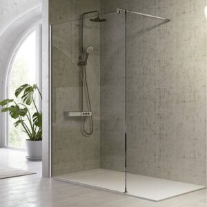 Mampara de ducha totalmente limpia